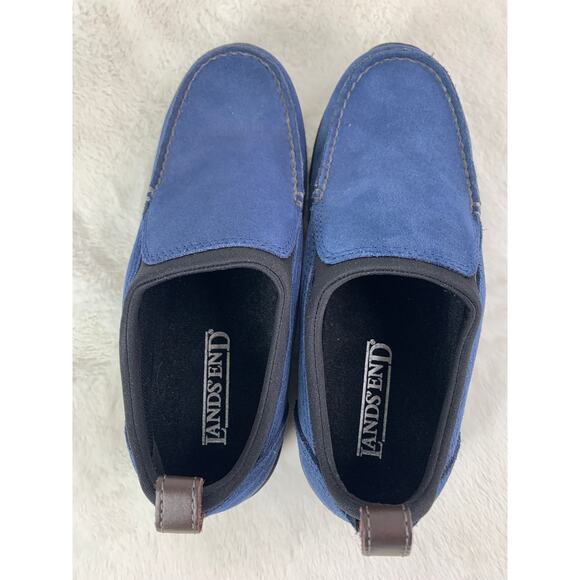 Lands’ End Women’s Blue Suede Slip-On Clogs Loafers Size 7B - Picture 8 of 10